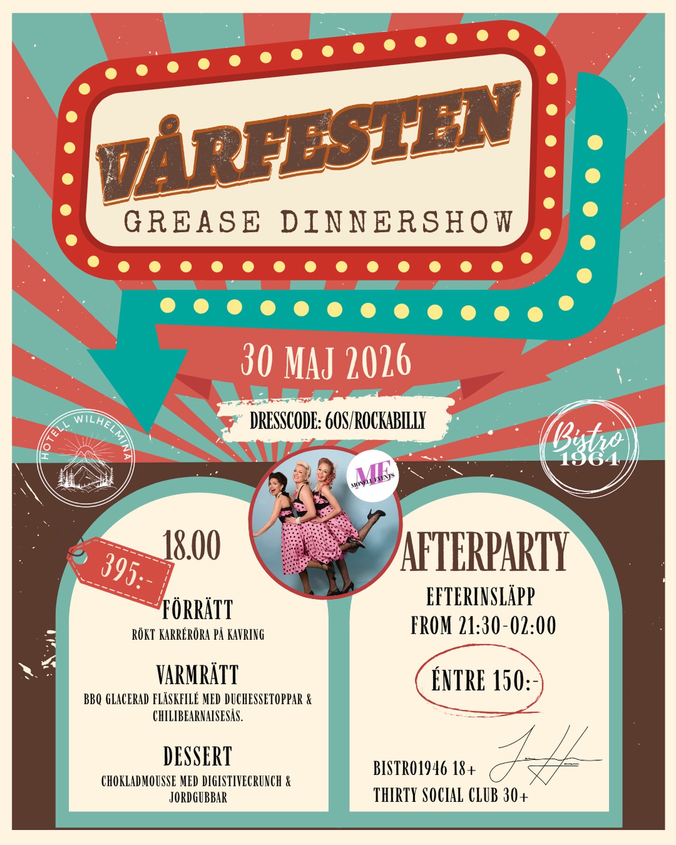 Vårfesten Grease Dinnershow