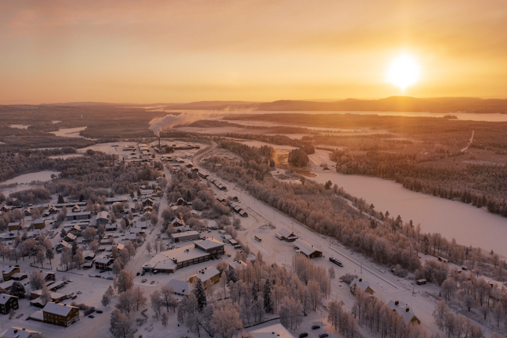 Vy över Vilhelmina mot Volgsjön