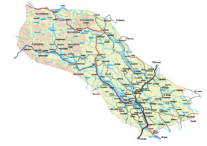 Karta över Vilhelmina Kommun
