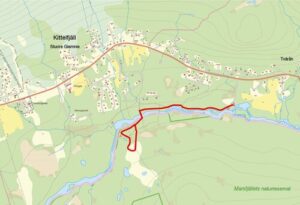 Sagostigen Kittelfjäll Karta. Foto: Kittelfjälls hemsida